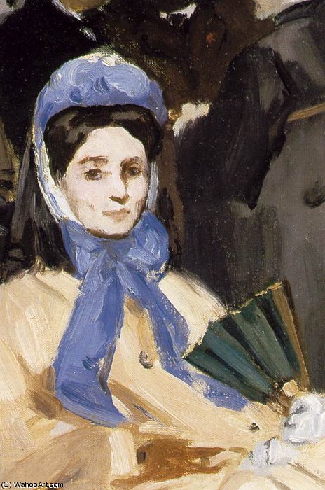 WikiOO.org - Енциклопедія образотворчого мистецтва - Живопис, Картини
 Edouard Manet - Music in the Tuileries, (Detalj) Nati