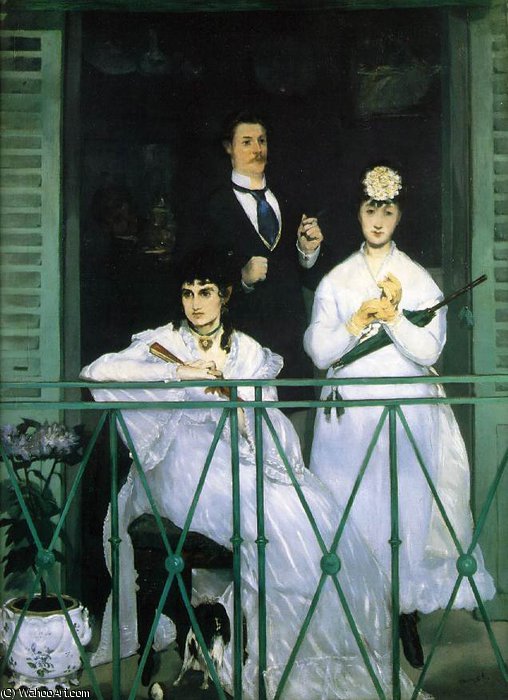 Wikioo.org - The Encyclopedia of Fine Arts - Painting, Artwork by Edouard Manet - The balcony, Musee d'Orsay, Paris