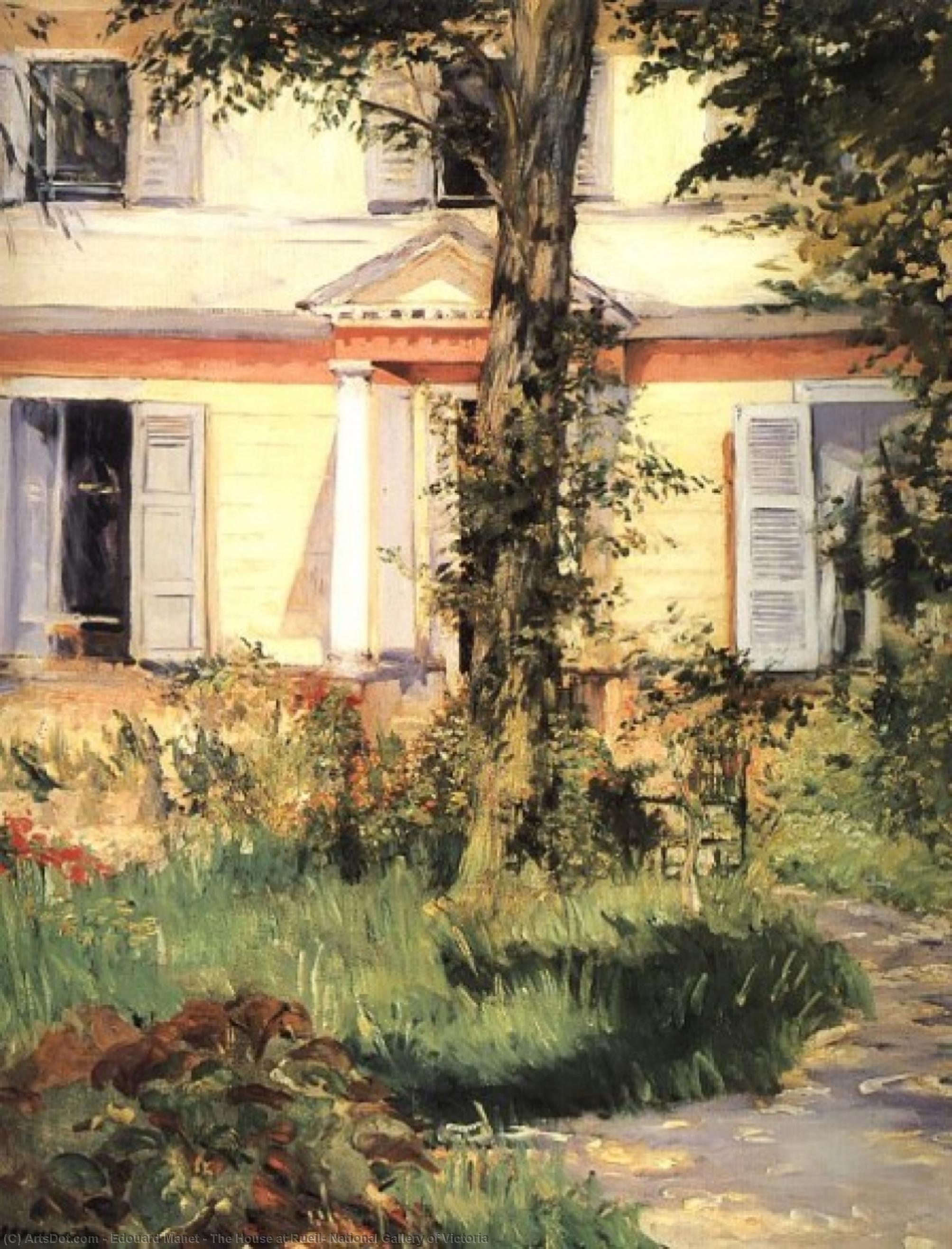 Wikioo.org - The Encyclopedia of Fine Arts - Painting, Artwork by Edouard Manet - The House at Rueil, National Gallery of Victoria