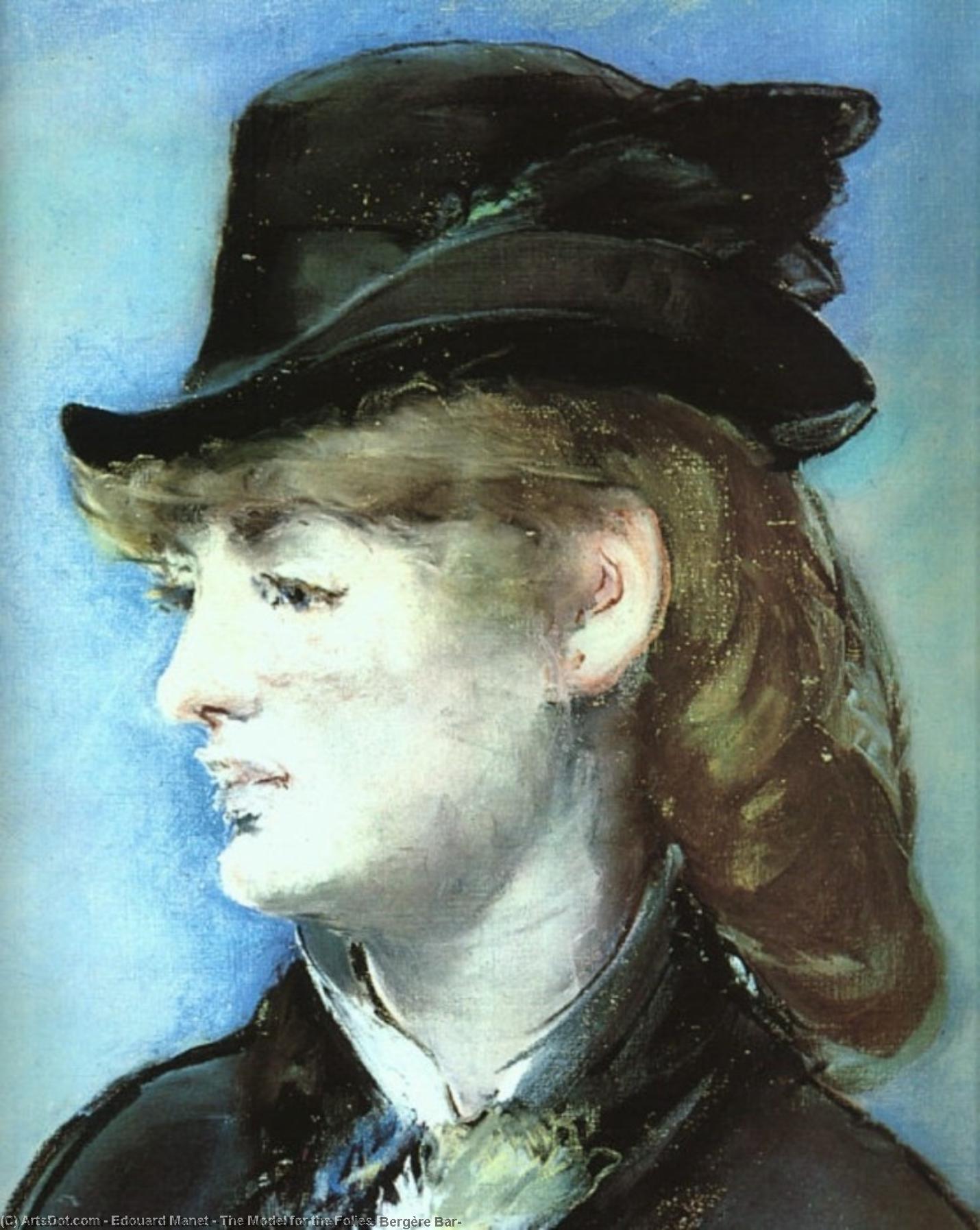Wikioo.org - Die Enzyklopädie bildender Kunst - Malerei, Kunstwerk von Edouard Manet - das modell für die folies bergère Latte ,