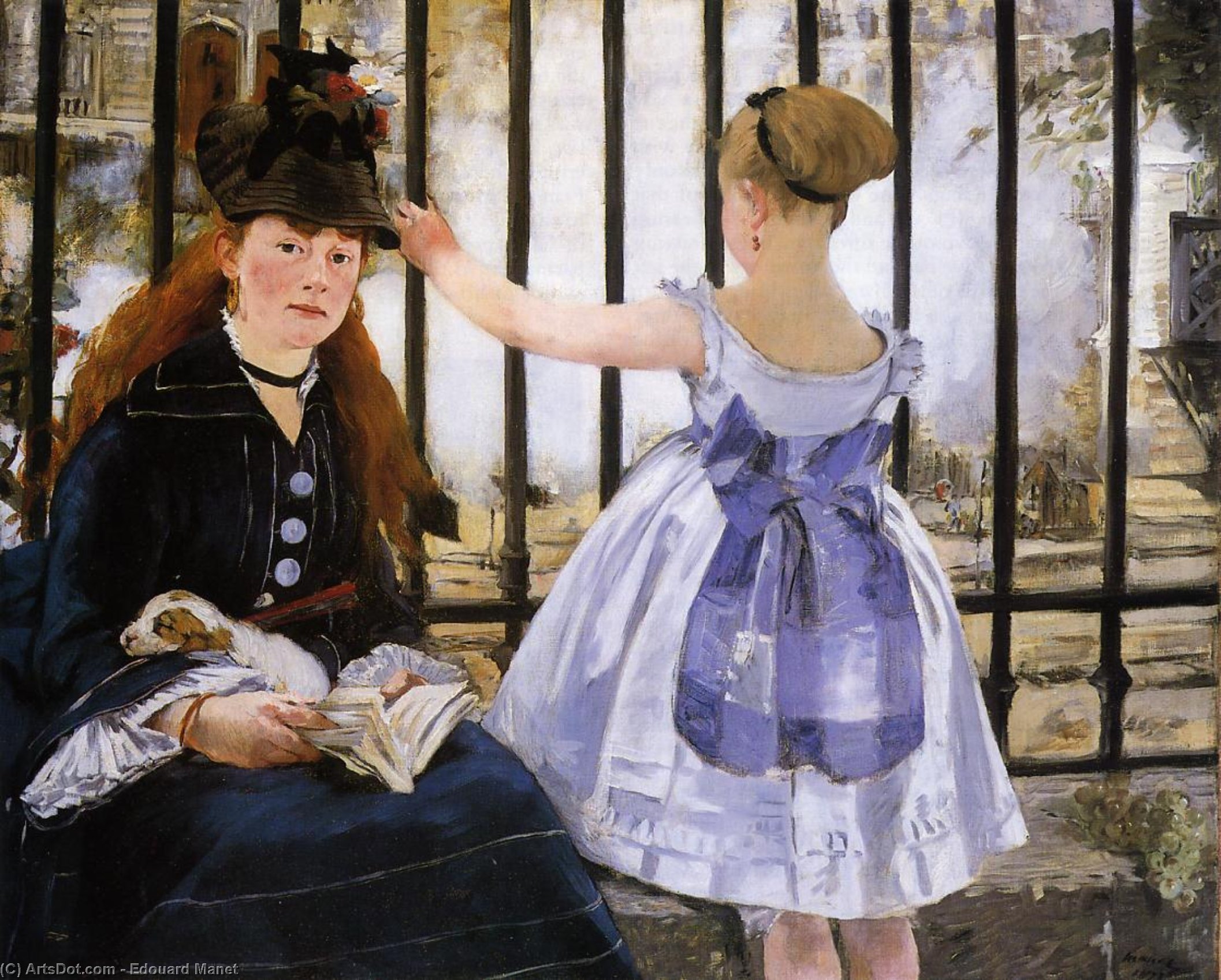 WikiOO.org - Güzel Sanatlar Ansiklopedisi - Resim, Resimler Edouard Manet - The railway, National Gallery