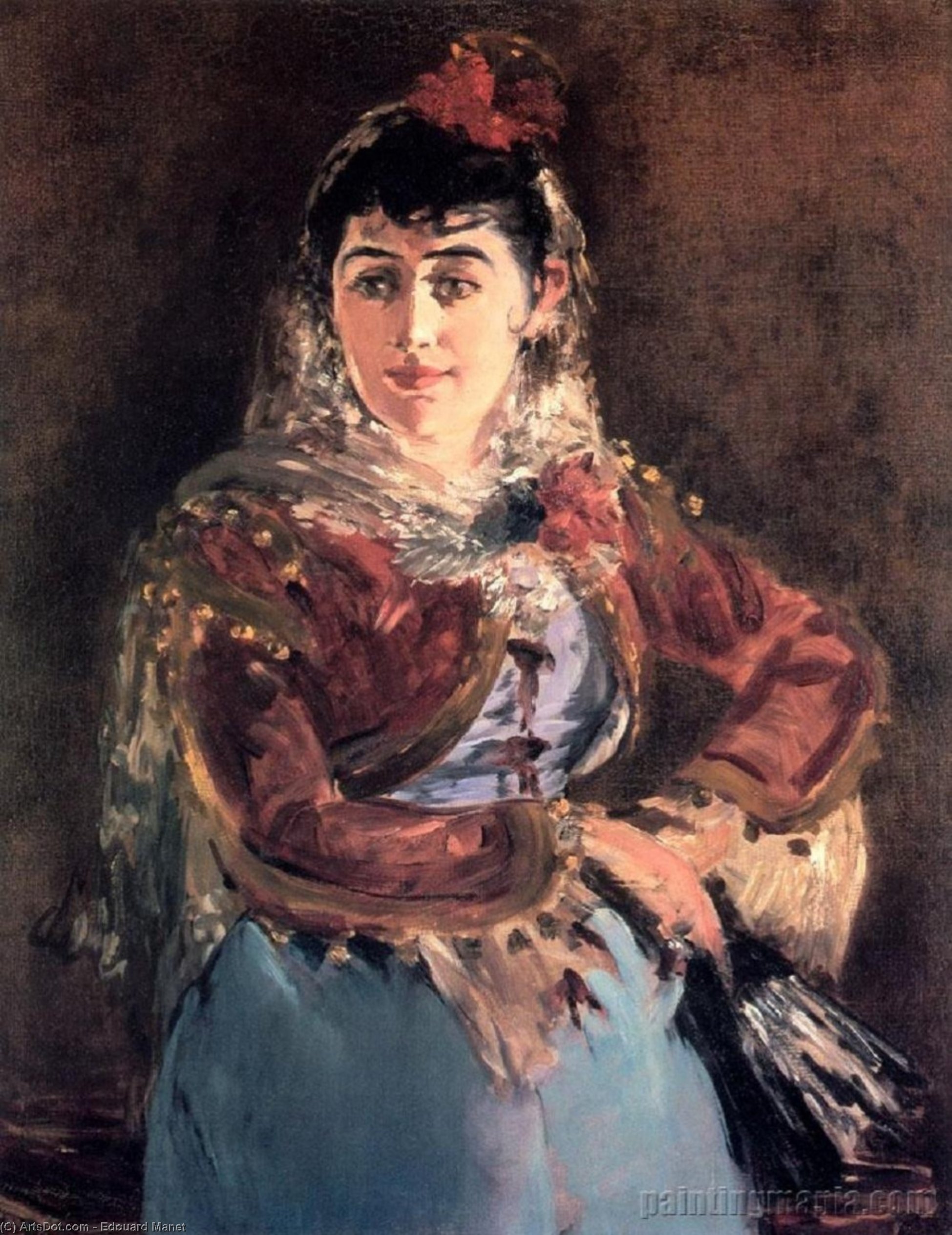Wikioo.org – L'Enciclopedia delle Belle Arti - Pittura, Opere di Edouard Manet - Ritratto emilie ambre nel ruolo di Carmen
