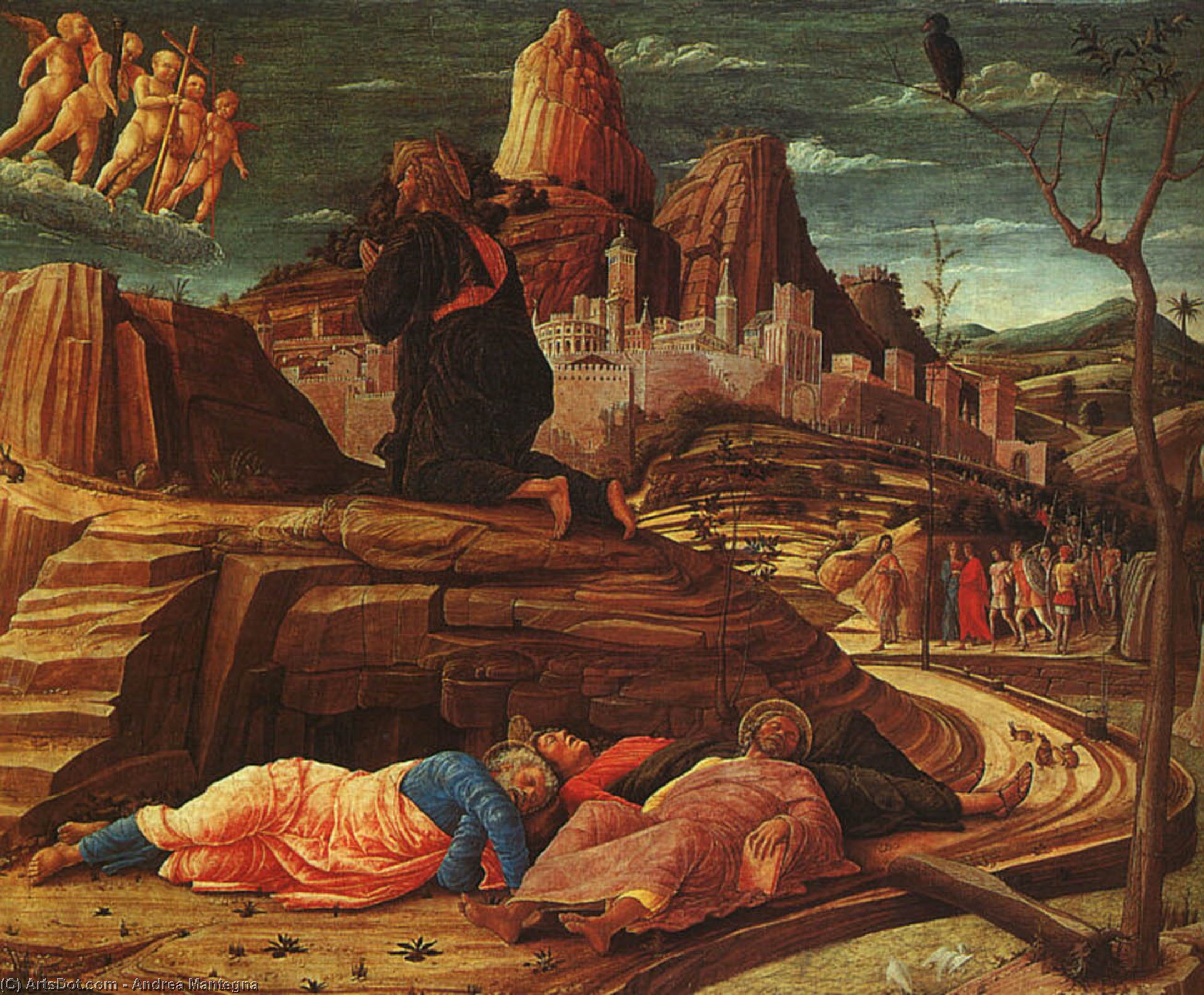 WikiOO.org - Encyclopedia of Fine Arts - Maleri, Artwork Andrea Mantegna - The Agony in the Garden, National