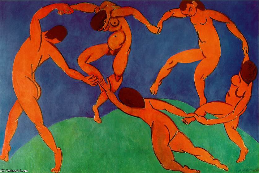 Wikoo.org - موسوعة الفنون الجميلة - اللوحة، العمل الفني Henri Matisse - Dance (II), Eremitaget