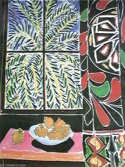 Wikioo.org - The Encyclopedia of Fine Arts - Painting, Artwork by Henri Matisse - Interior with egyptian curtain, The Phillips Collect