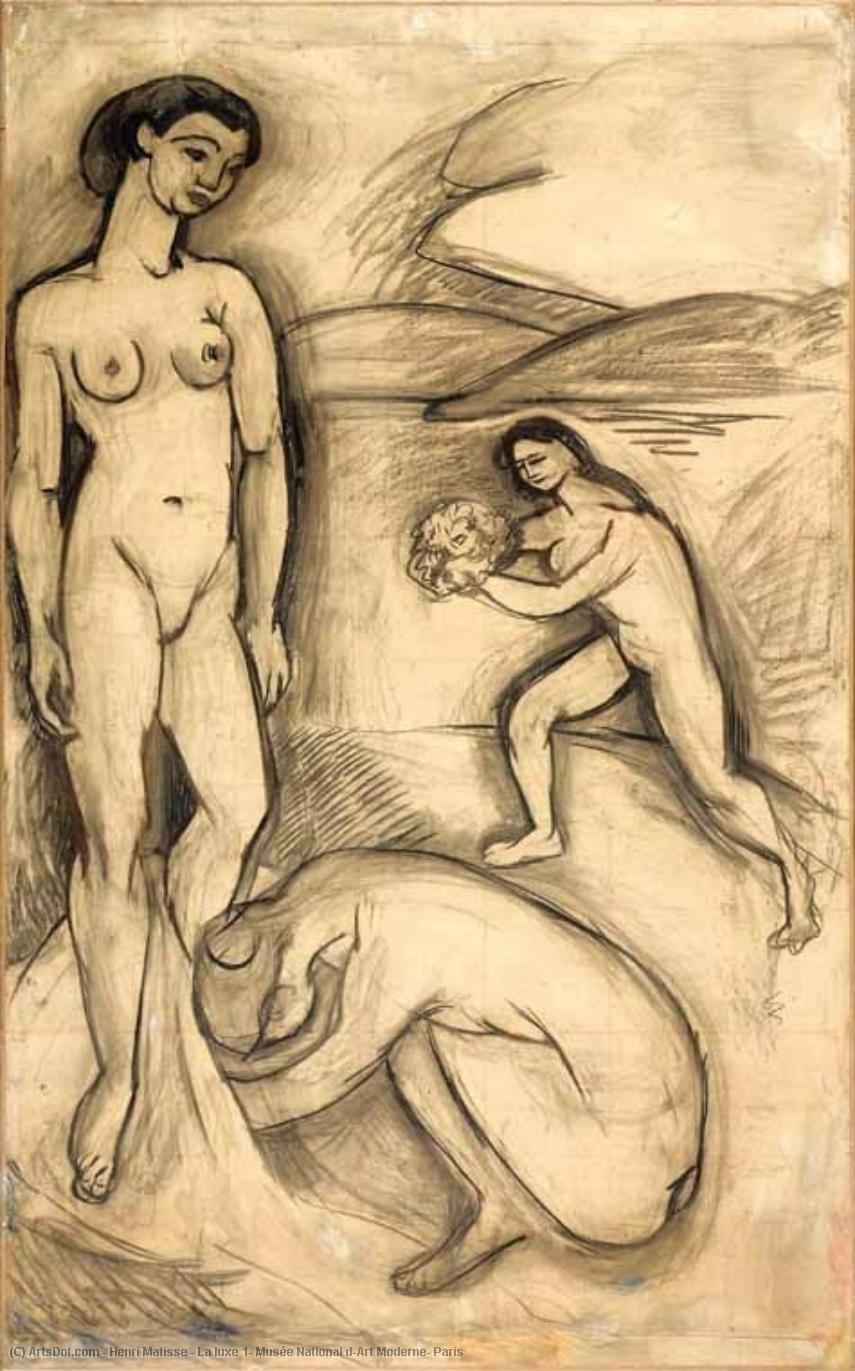 WikiOO.org - Enciklopedija dailės - Tapyba, meno kuriniai Henri Matisse - La luxe 1, Musée National d'Art Moderne, Paris