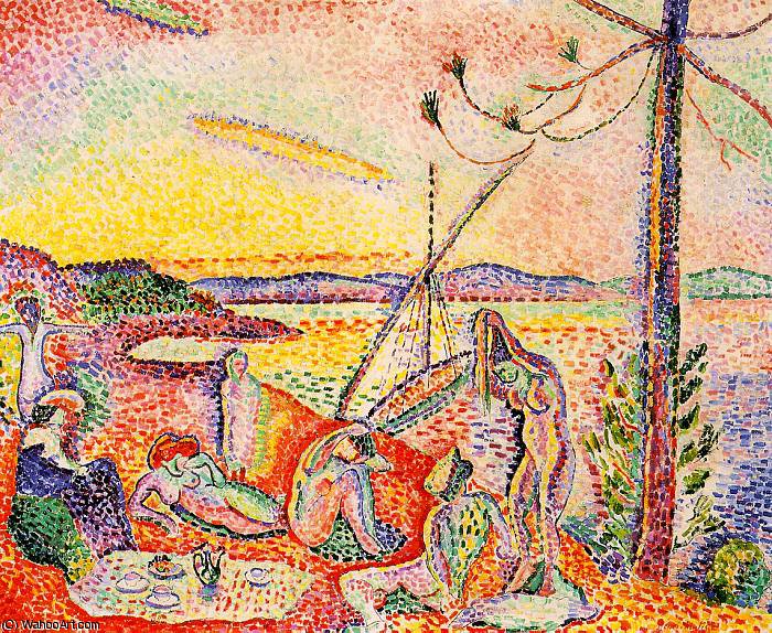 Wikoo.org - موسوعة الفنون الجميلة - اللوحة، العمل الفني Henri Matisse - Luxe, Calme, et Volupté, oil on canvas, Mus