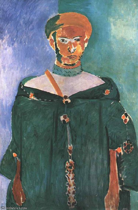 WikiOO.org - Encyclopedia of Fine Arts - Schilderen, Artwork Henri Matisse - Moroccan in Green, Eremitage