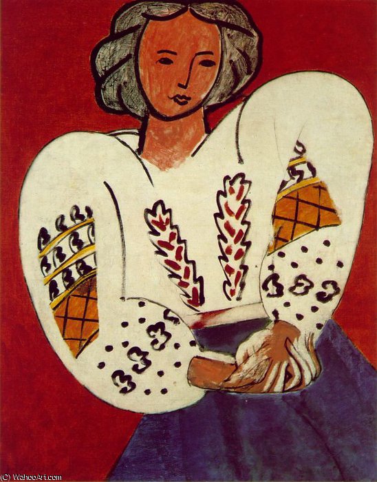Wikioo.org – La Enciclopedia de las Bellas Artes - Pintura, Obras de arte de Henri Matisse - La blusa rumano Museo  nacional