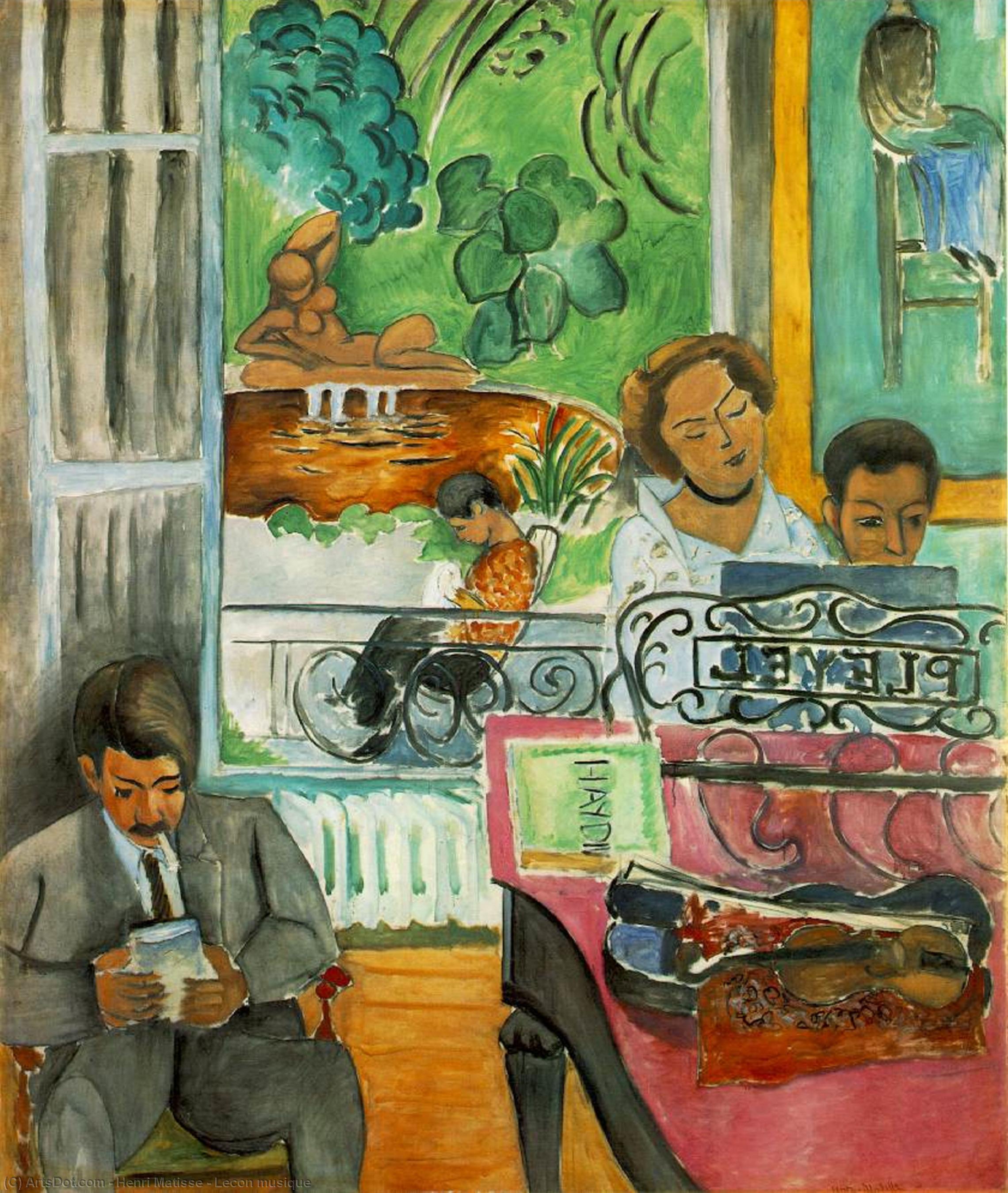 Wikioo.org - สารานุกรมวิจิตรศิลป์ - จิตรกรรม Henri Matisse - Lecon musique