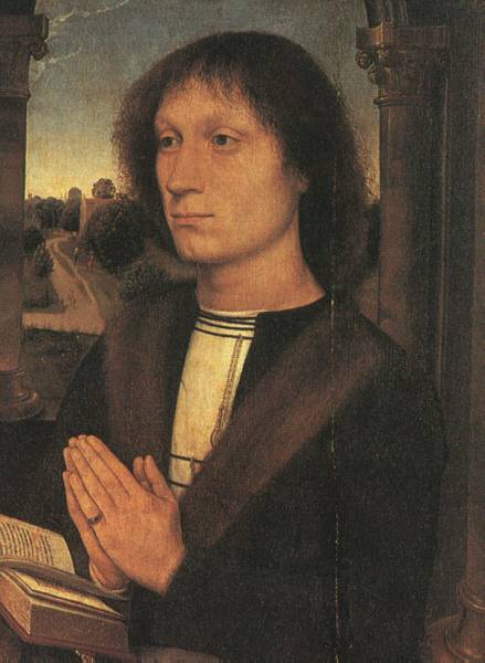 WikiOO.org - Εγκυκλοπαίδεια Καλών Τεχνών - Ζωγραφική, έργα τέχνης Hans Memling - Portrait of benedetto di tommaso portinari, uffizi