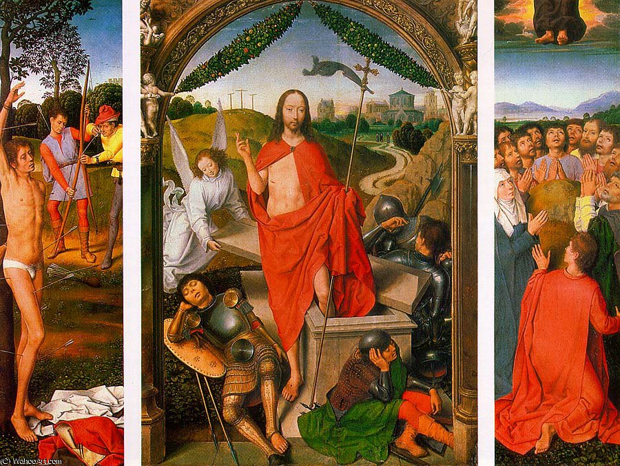Wikioo.org - The Encyclopedia of Fine Arts - Painting, Artwork by Hans Memling - Resurrection triptych