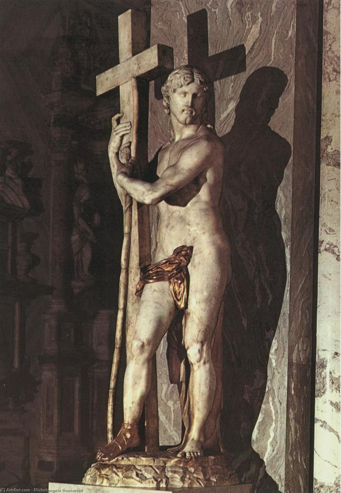 Wikioo.org - The Encyclopedia of Fine Arts - Painting, Artwork by Michelangelo Buonarroti - Christ carrying the Cross