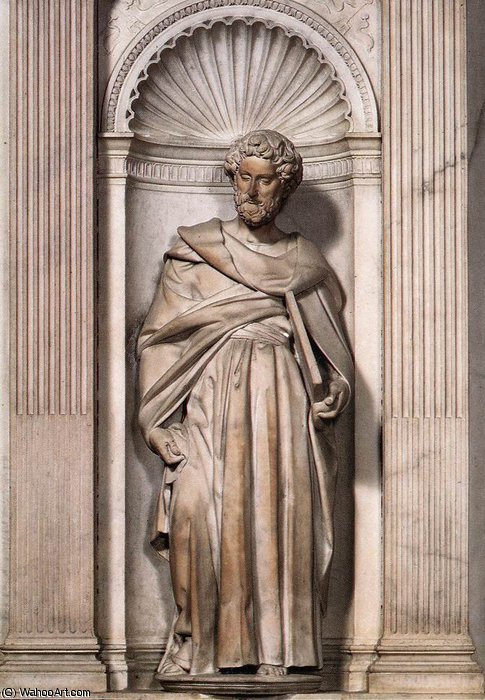 Wikioo.org - The Encyclopedia of Fine Arts - Painting, Artwork by Michelangelo Buonarroti - St Paul Siena