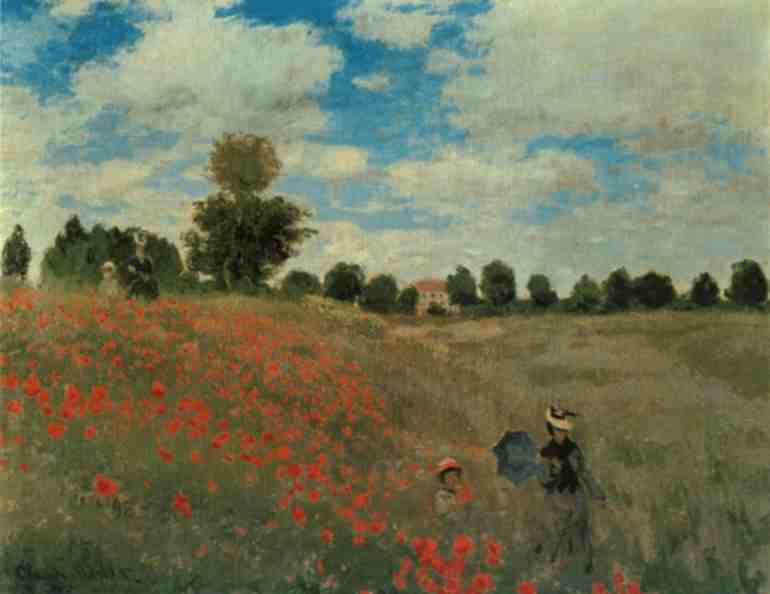WikiOO.org - 백과 사전 - 회화, 삽화 Claude Monet - Poppies, near argenteuil
