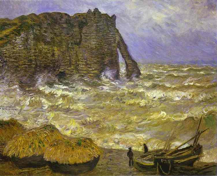 WikiOO.org - Енциклопедія образотворчого мистецтва - Живопис, Картини
 Claude Monet - Rough sea - etretat