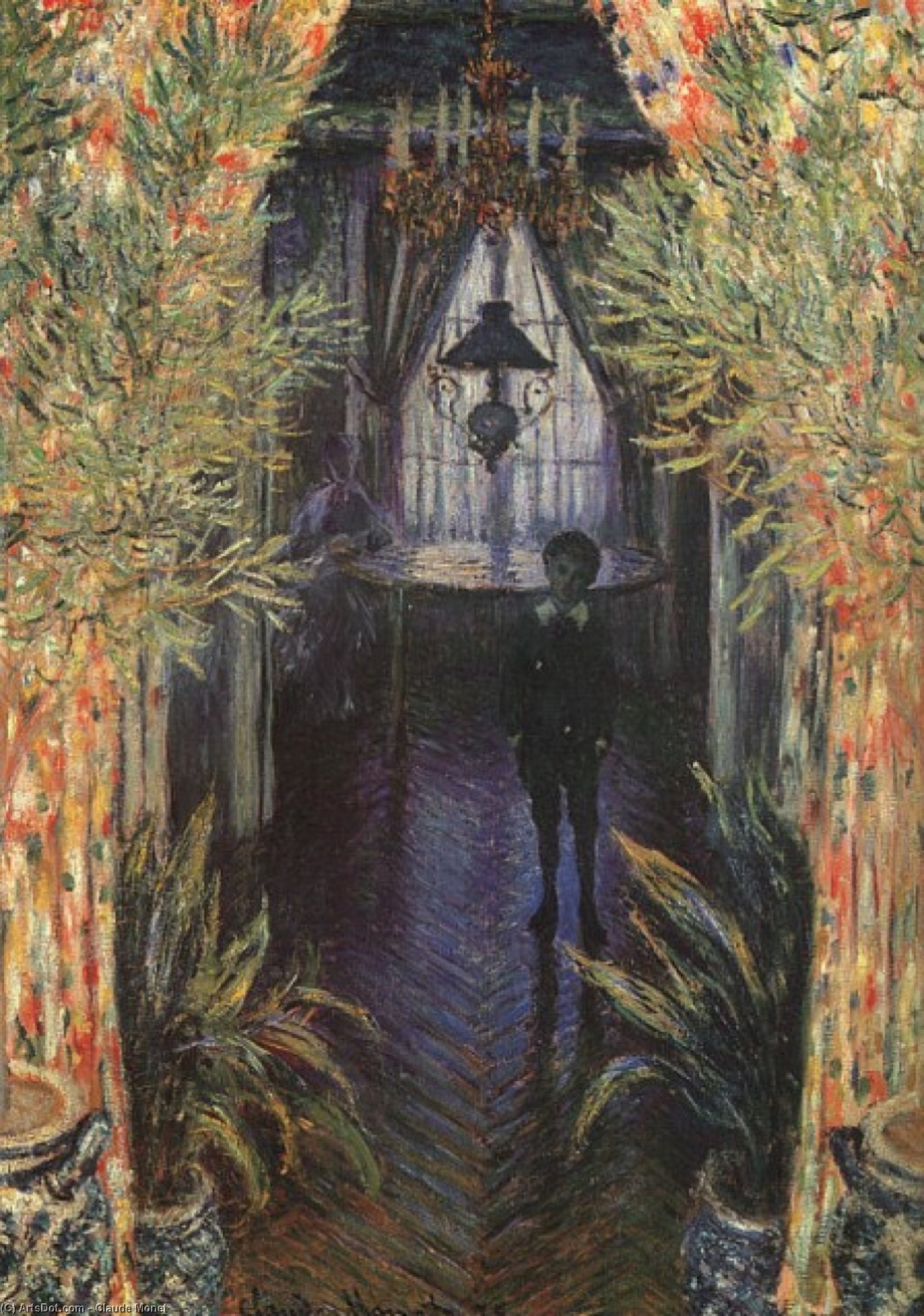 Wikoo.org - موسوعة الفنون الجميلة - اللوحة، العمل الفني Claude Monet - A Corner of the Apartment, oil on canvas, Musée