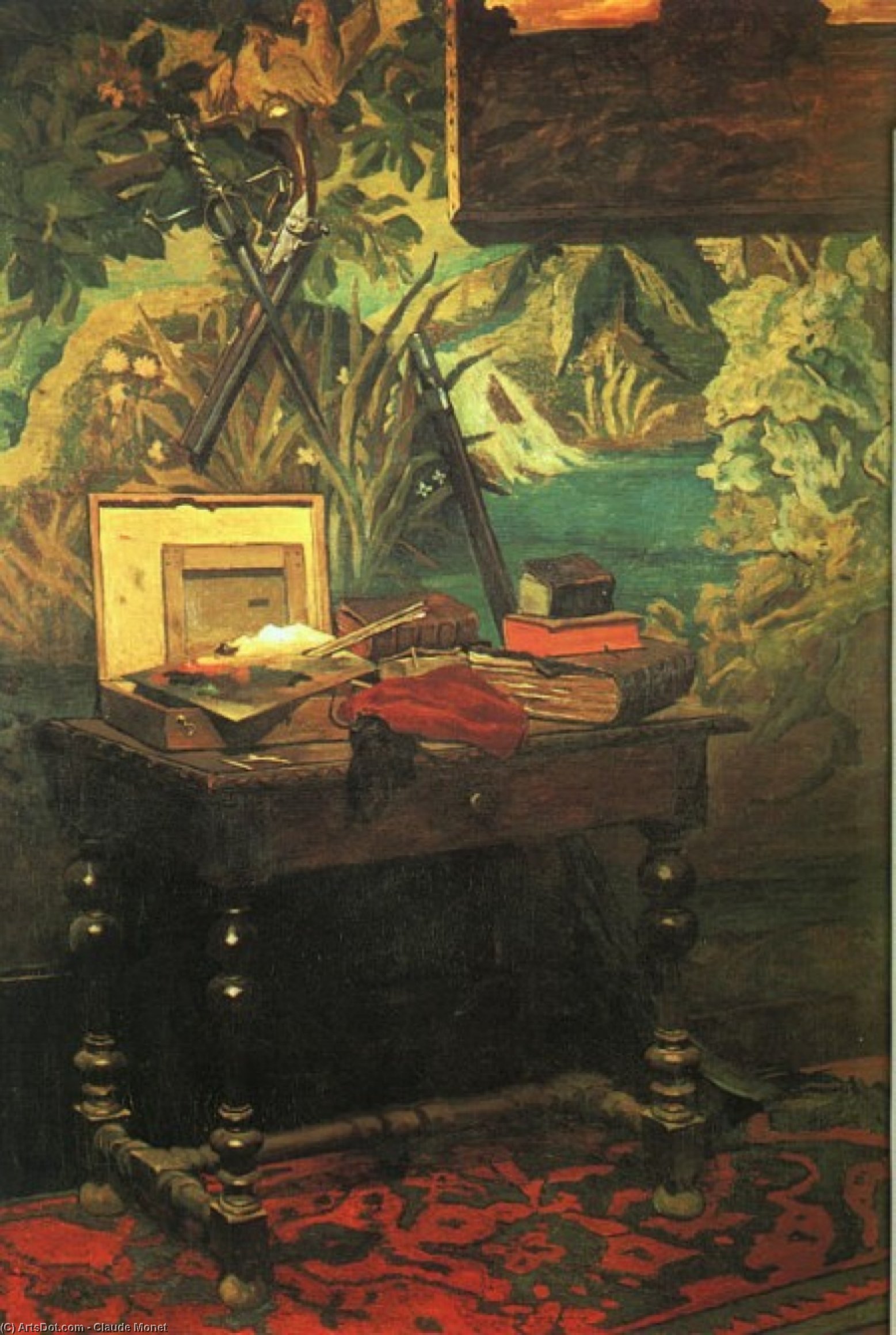 Wikioo.org – L'Enciclopedia delle Belle Arti - Pittura, Opere di Claude Monet - Un angolo dello studio , olio su tela , Musée d'O