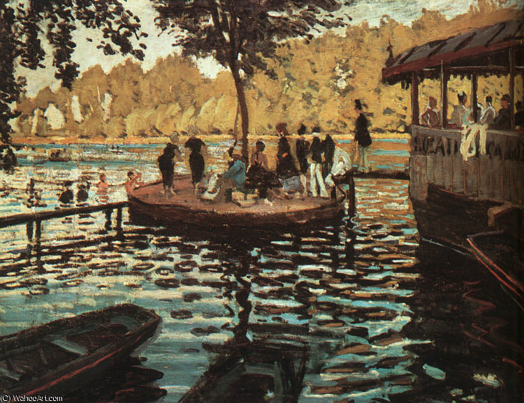 Wikioo.org – L'Enciclopedia delle Belle Arti - Pittura, Opere di Claude Monet - La Grenouillère , la metropolitana museo di arte ,