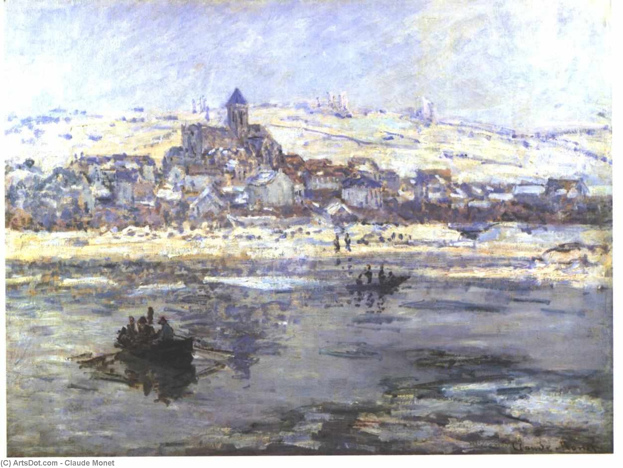 Wikioo.org - The Encyclopedia of Fine Arts - Painting, Artwork by Claude Monet - Vétheuil in Winter, or Frick co
