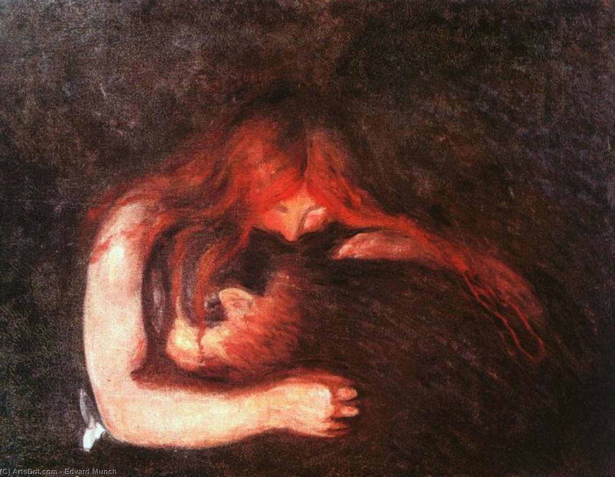 Wikioo.org - Bách khoa toàn thư về mỹ thuật - Vẽ tranh, Tác phẩm nghệ thuật Edvard Munch - Vampyren nasjonalgalleri oslo