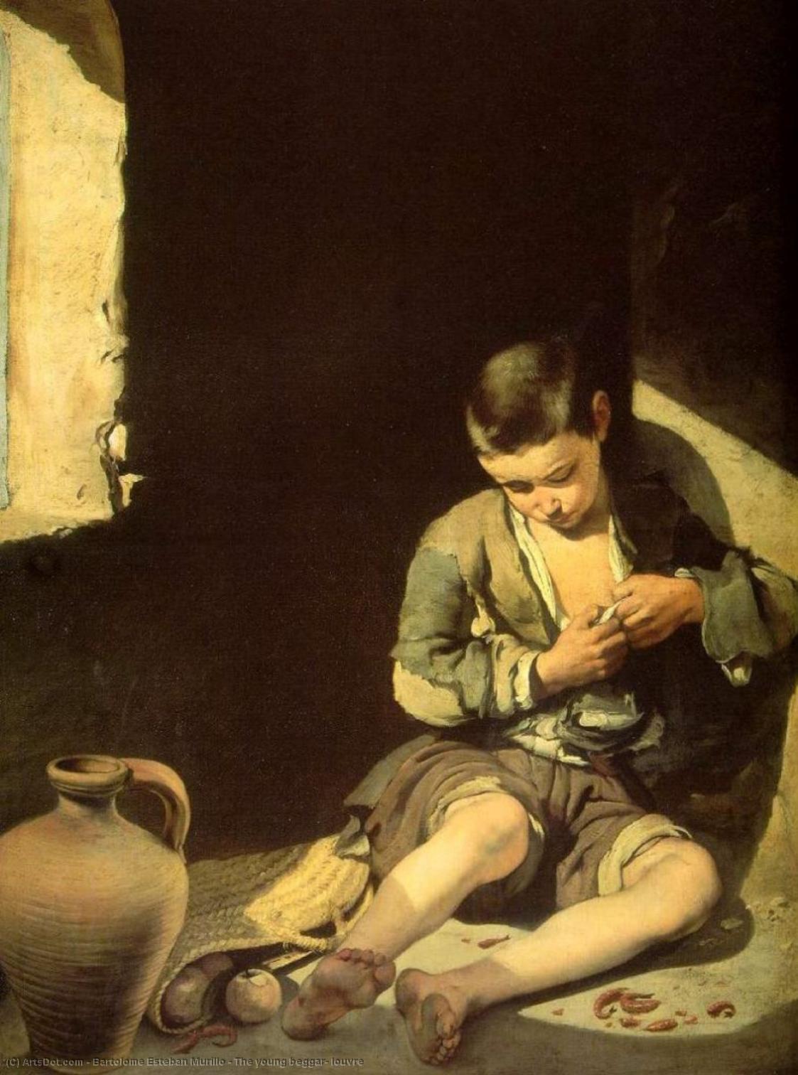 Wikioo.org - Encyklopedia Sztuk Pięknych - Malarstwo, Grafika Bartolome Esteban Murillo - The young beggar, louvre