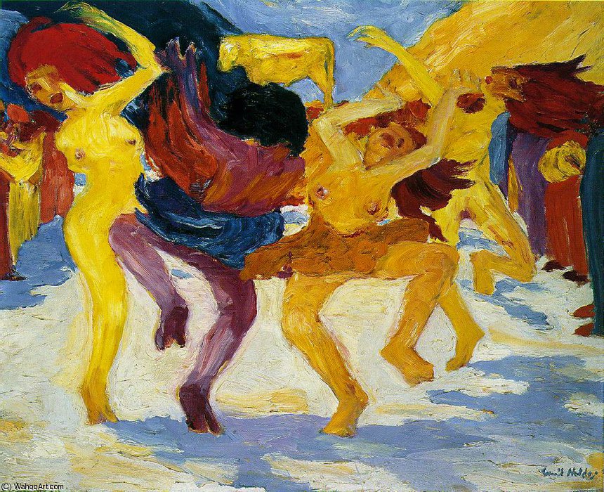 Wikioo.org - The Encyclopedia of Fine Arts - Painting, Artwork by Emile Nolde - Golden calf