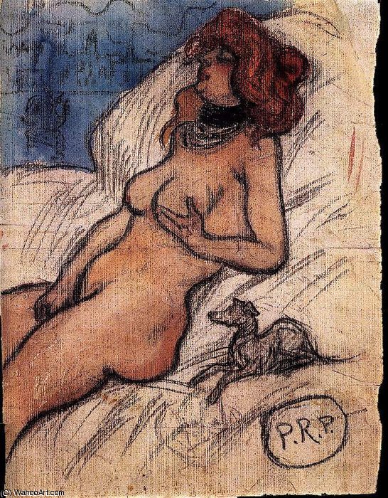 WikiOO.org - 백과 사전 - 회화, 삽화 Pablo Picasso - Femme qui reve a Venise