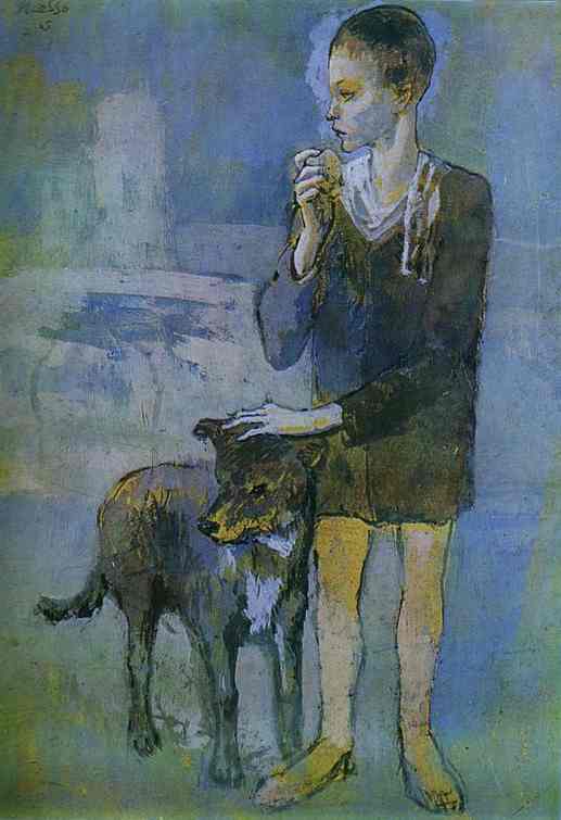 Wikioo.org - The Encyclopedia of Fine Arts - Painting, Artwork by Pablo Picasso - Garcon avec un chien