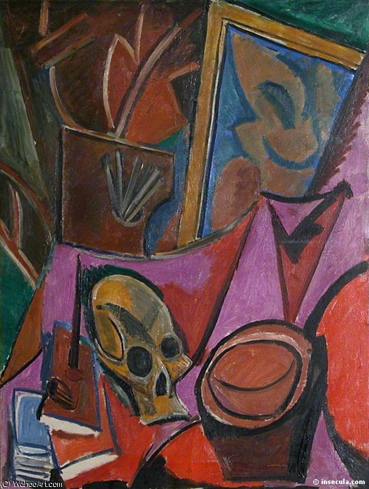 Wikioo.org - The Encyclopedia of Fine Arts - Painting, Artwork by Pablo Picasso - Nature morte a la tete de mort