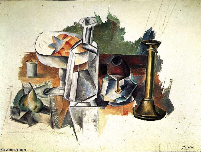 Wikioo.org - The Encyclopedia of Fine Arts - Painting, Artwork by Pablo Picasso - Carafe et chandelier