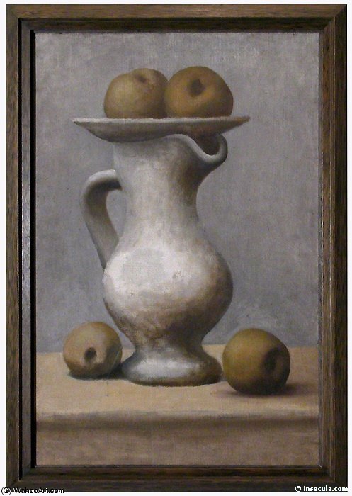 WikiOO.org - Encyclopedia of Fine Arts - Maleri, Artwork Pablo Picasso - Nature morte au pichet et aux pommes