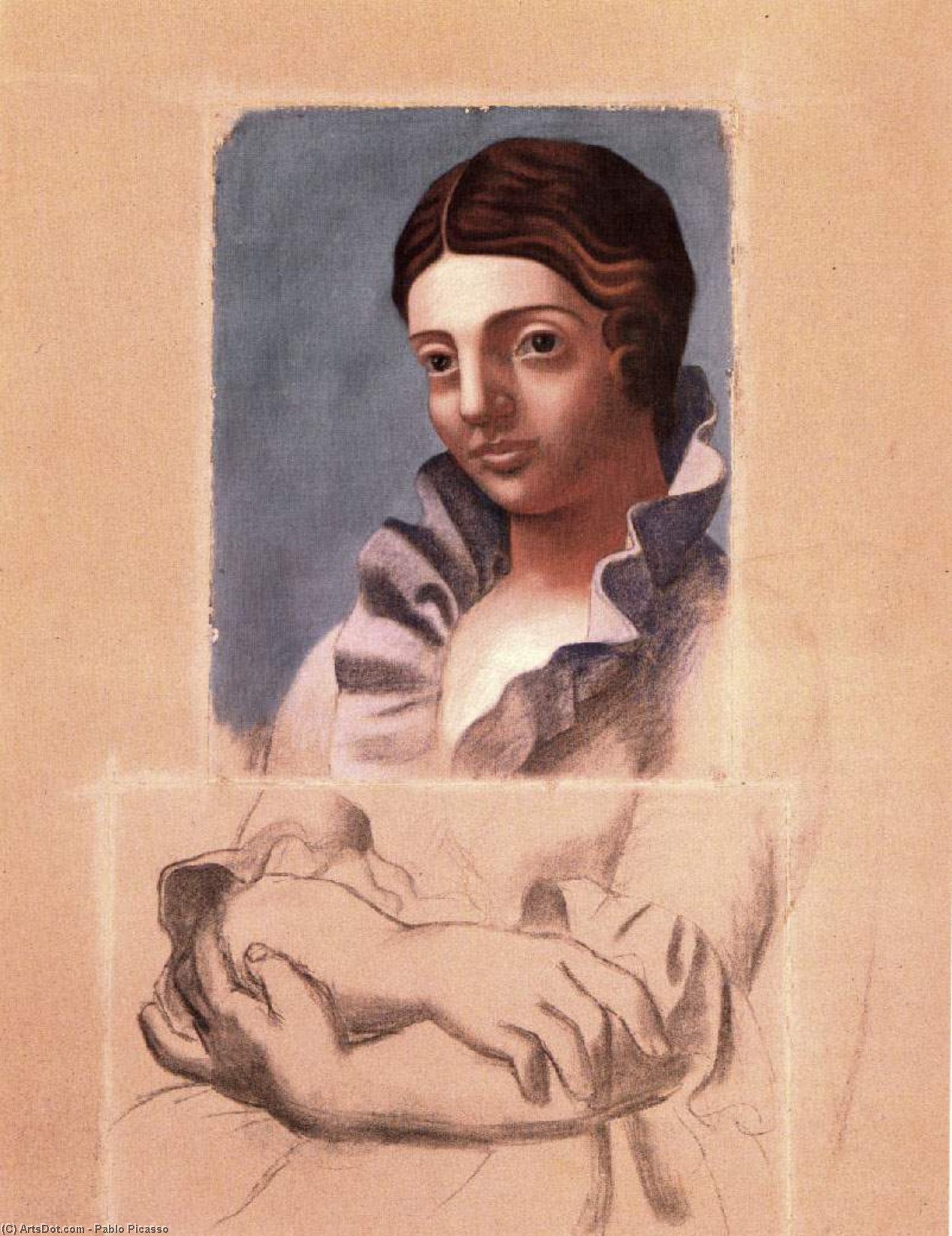 Wikioo.org - สารานุกรมวิจิตรศิลป์ - จิตรกรรม Pablo Picasso - Portrait d'Olga