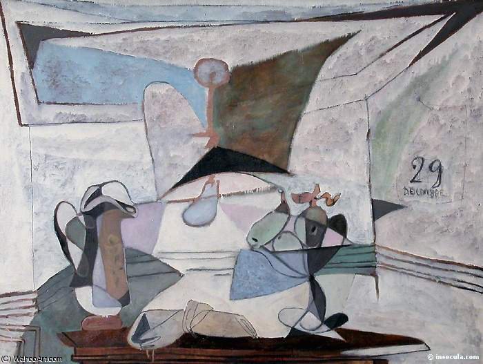 WikiOO.org - Enciklopedija dailės - Tapyba, meno kuriniai Pablo Picasso - Nature morte a la lampe