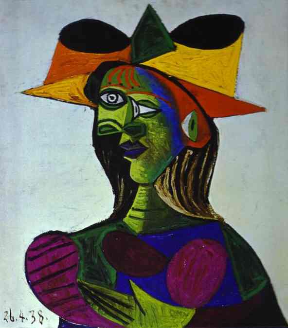 Wikioo.org - Encyklopedia Sztuk Pięknych - Malarstwo, Grafika Pablo Picasso - Portrait d'une jeune femme