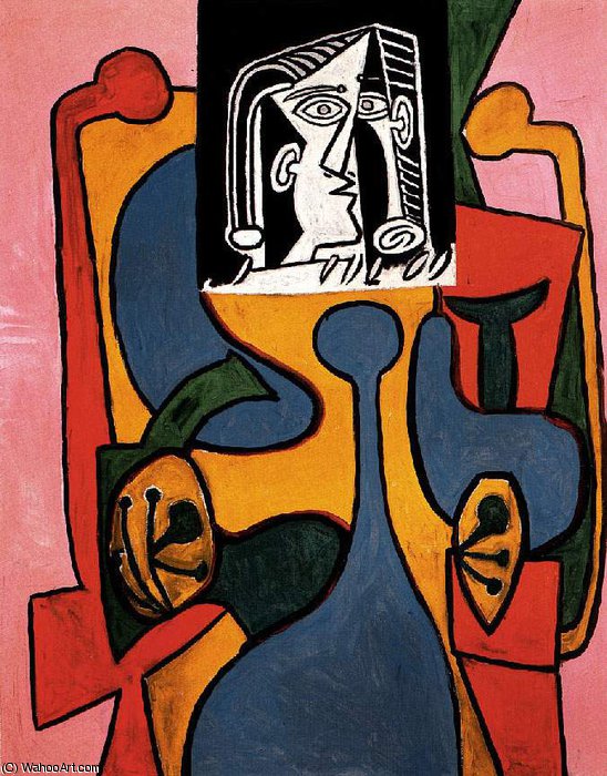 WikiOO.org - Encyclopedia of Fine Arts - Schilderen, Artwork Pablo Picasso - Femme assise (Francoise)