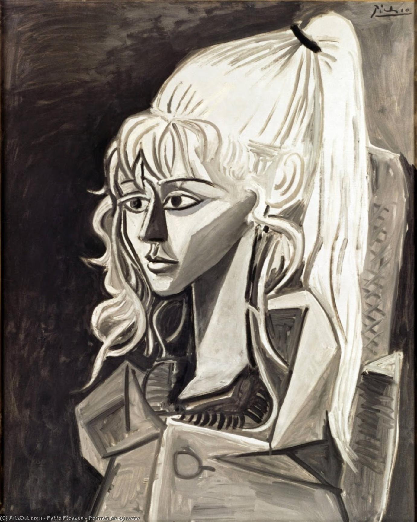 WikiOO.org - Güzel Sanatlar Ansiklopedisi - Resim, Resimler Pablo Picasso - Portrait de sylvette