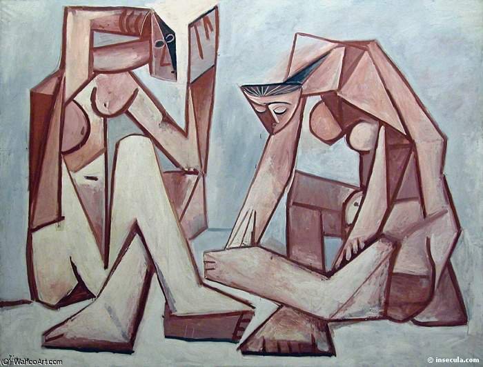 WikiOO.org – 美術百科全書 - 繪畫，作品 Pablo Picasso - 妇女 德旺  啦  滨海
