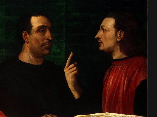 Wikioo.org - The Encyclopedia of Fine Arts - Painting, Artwork by Sebastiano Del Piombo - Cardinal bandinello sauli, his secretary, and t(2