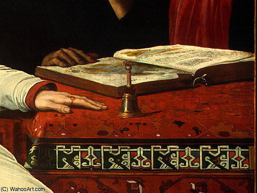 Wikioo.org - The Encyclopedia of Fine Arts - Painting, Artwork by Sebastiano Del Piombo - Cardinal bandinello sauli, his secretary, and t(4