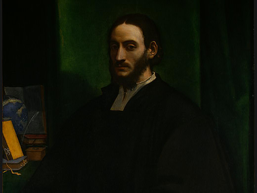 WikiOO.org - Güzel Sanatlar Ansiklopedisi - Resim, Resimler Sebastiano Del Piombo - Portrait of a humanist, c. detalj, ngw