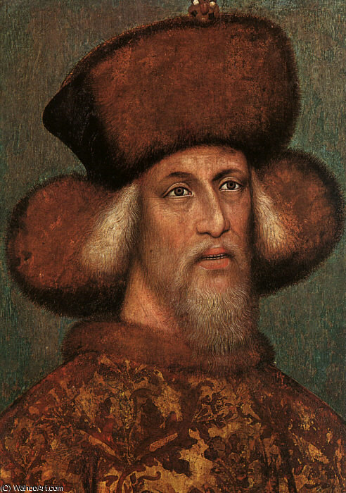 Wikioo.org - The Encyclopedia of Fine Arts - Painting, Artwork by Pisanello - Portrait of the Emperor Sigismund, parchm