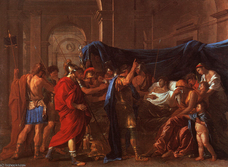 WikiOO.org - Enciclopédia das Belas Artes - Pintura, Arte por Nicolas Poussin - The Death of Germanicus, Minneapolis Institute