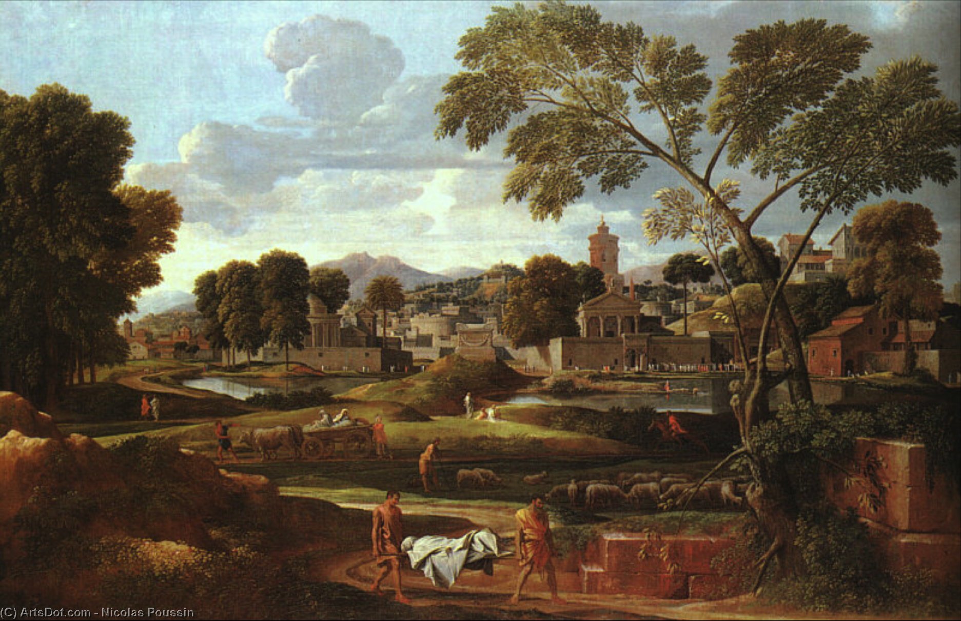 WikiOO.org – 美術百科全書 - 繪畫，作品 Nicolas Poussin - phocion的葬礼 , 沃尔国家博物馆
