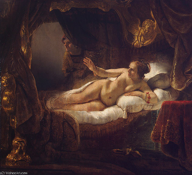 Wikioo.org - The Encyclopedia of Fine Arts - Painting, Artwork by Rembrandt Van Rijn - Danae, eremitaget