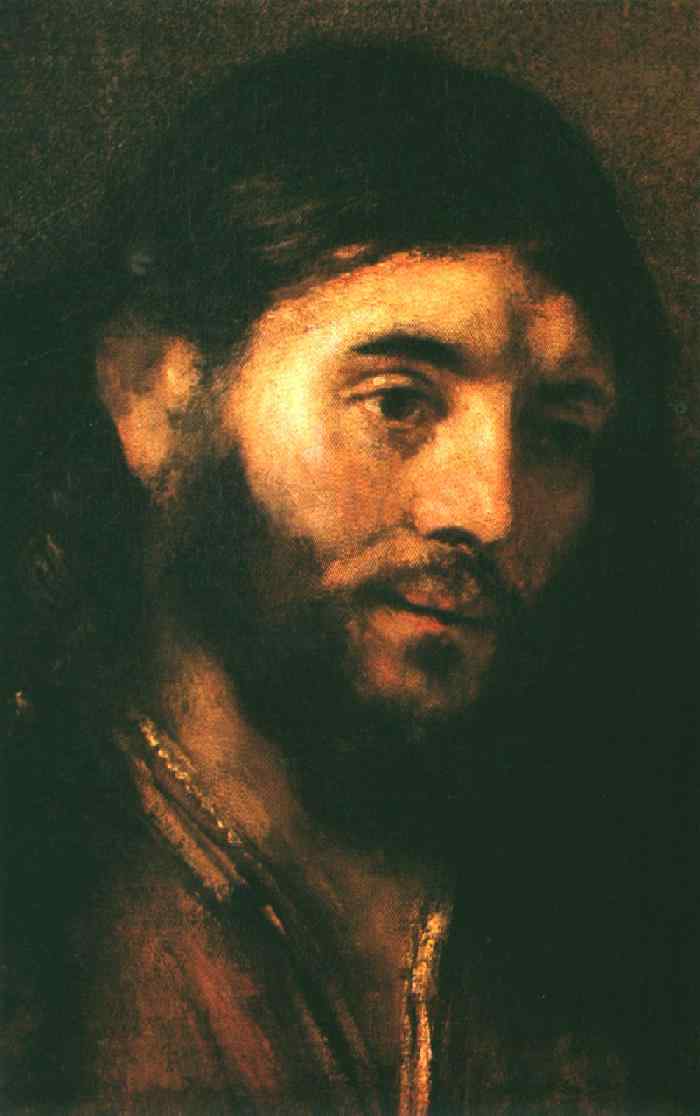 WikiOO.org - Енциклопедия за изящни изкуства - Живопис, Произведения на изкуството Rembrandt Van Rijn - Head of Christ, Metropolitan Museum of Art,