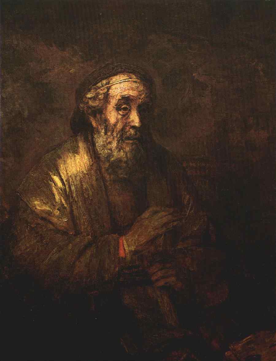 Wikioo.org - สารานุกรมวิจิตรศิลป์ - จิตรกรรม Rembrandt Van Rijn - Homer, royal picture gallery, the hague
