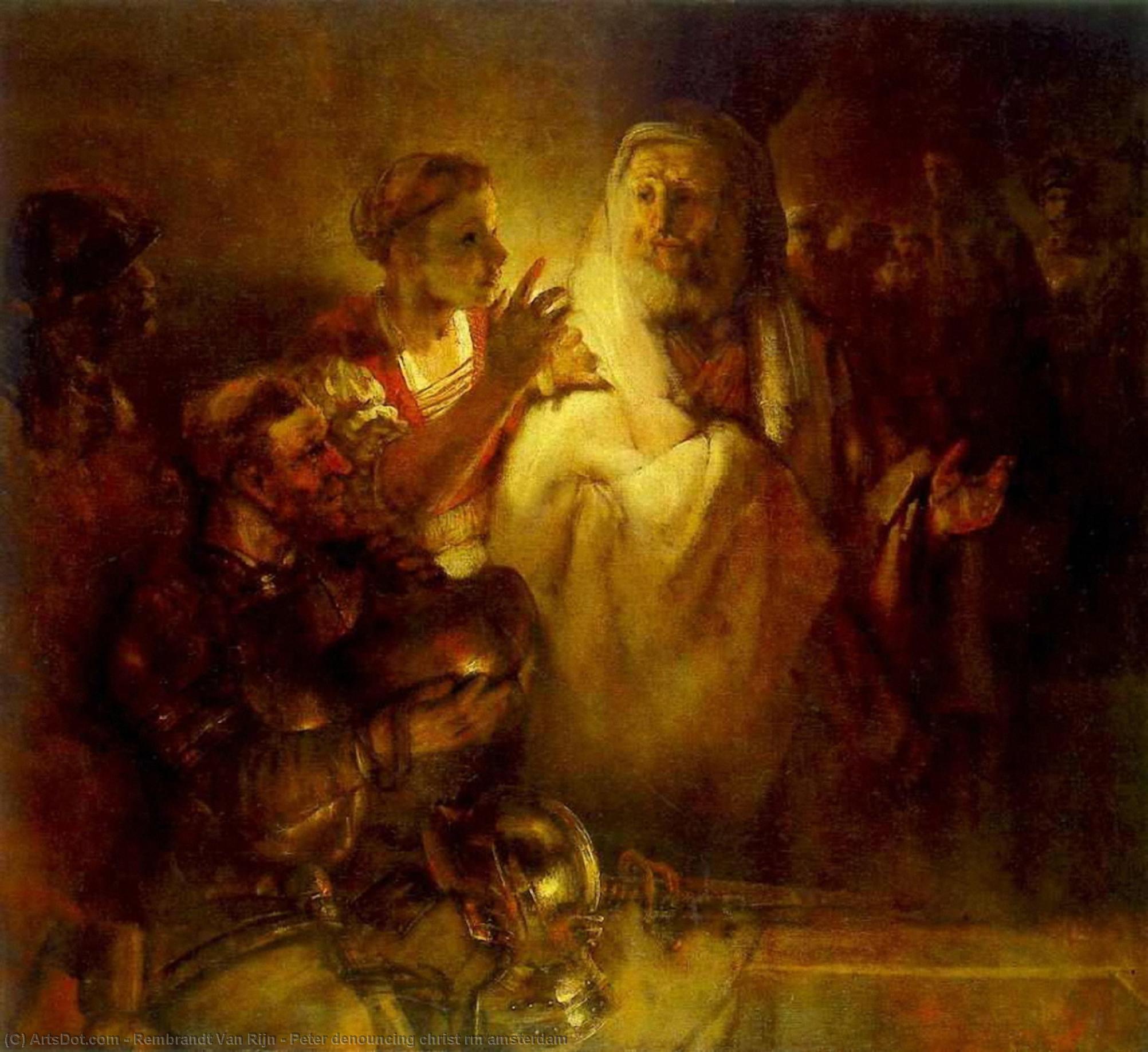 WikiOO.org - 백과 사전 - 회화, 삽화 Rembrandt Van Rijn - Peter denouncing christ rm amsterdam