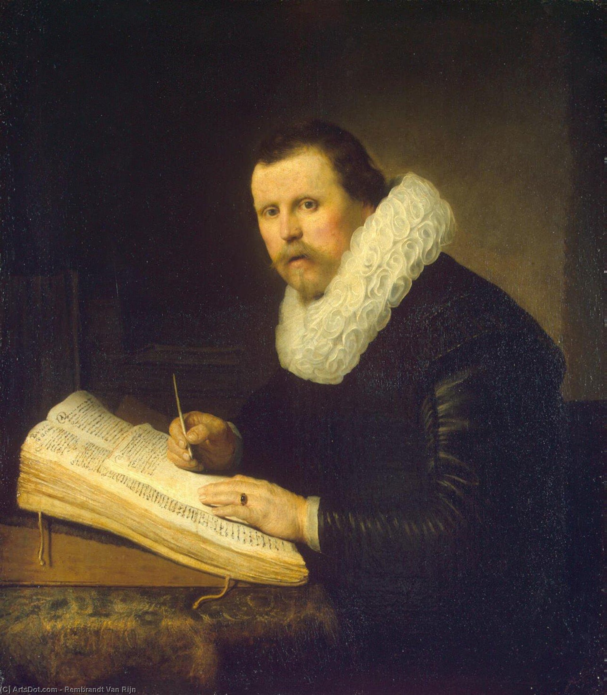 WikiOO.org - Encyclopedia of Fine Arts - Lukisan, Artwork Rembrandt Van Rijn - Portrait of a Scholar, Eremitag