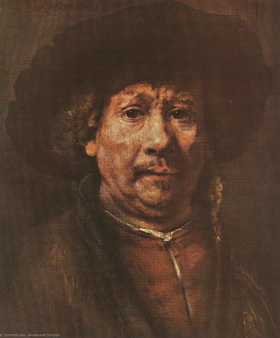 WikiOO.org - Enciklopedija dailės - Tapyba, meno kuriniai Rembrandt Van Rijn - Selfportrait kunsthistorisches museum, vie